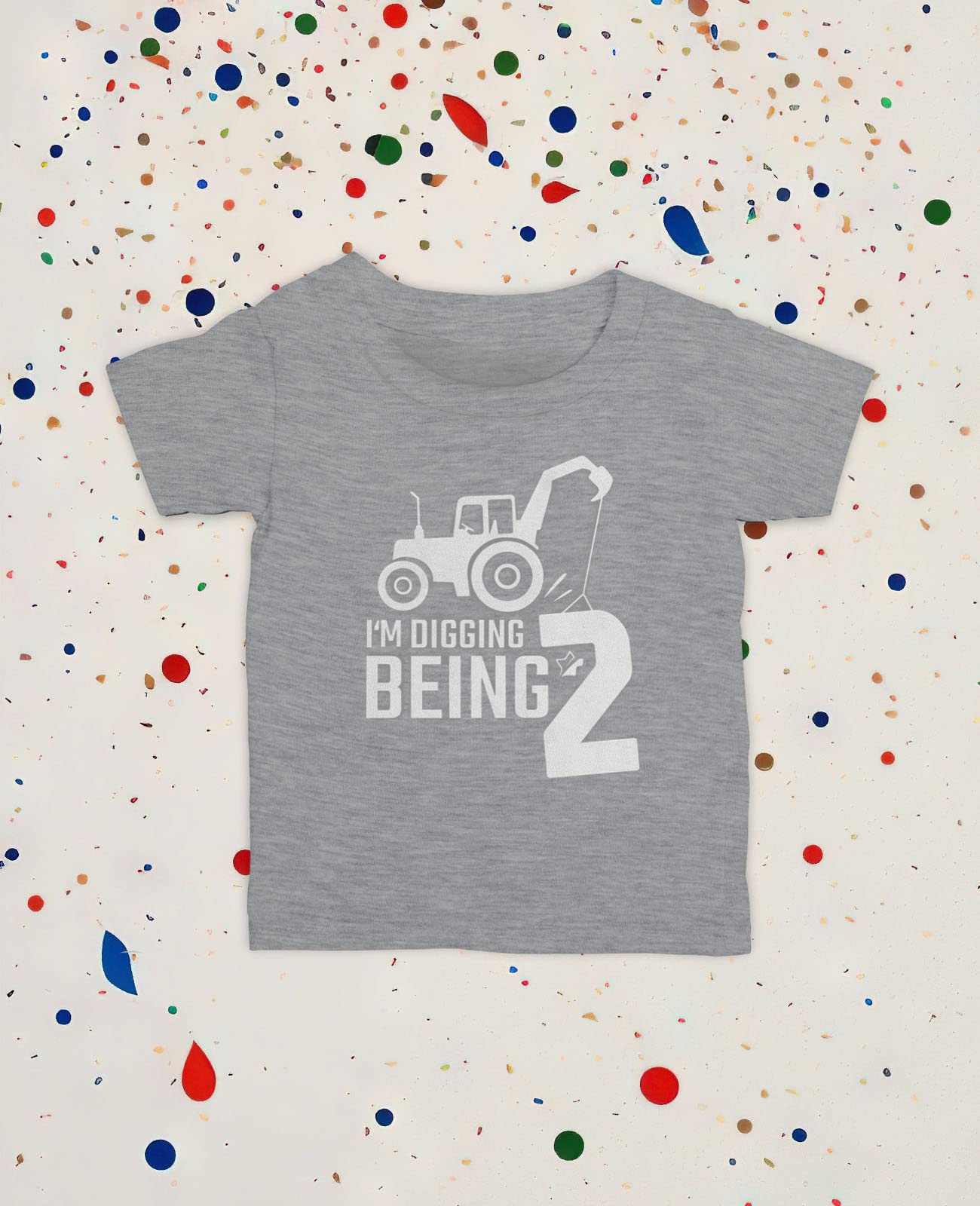 Tstars Boys' Digging Shirts - Cute Raglan Tee for Toddlers Age 2-3 | Perfect 2nd Birthday Gift for Active Kids | Great for Outdoor Play, Sandbox Fun & Preschool Adventures