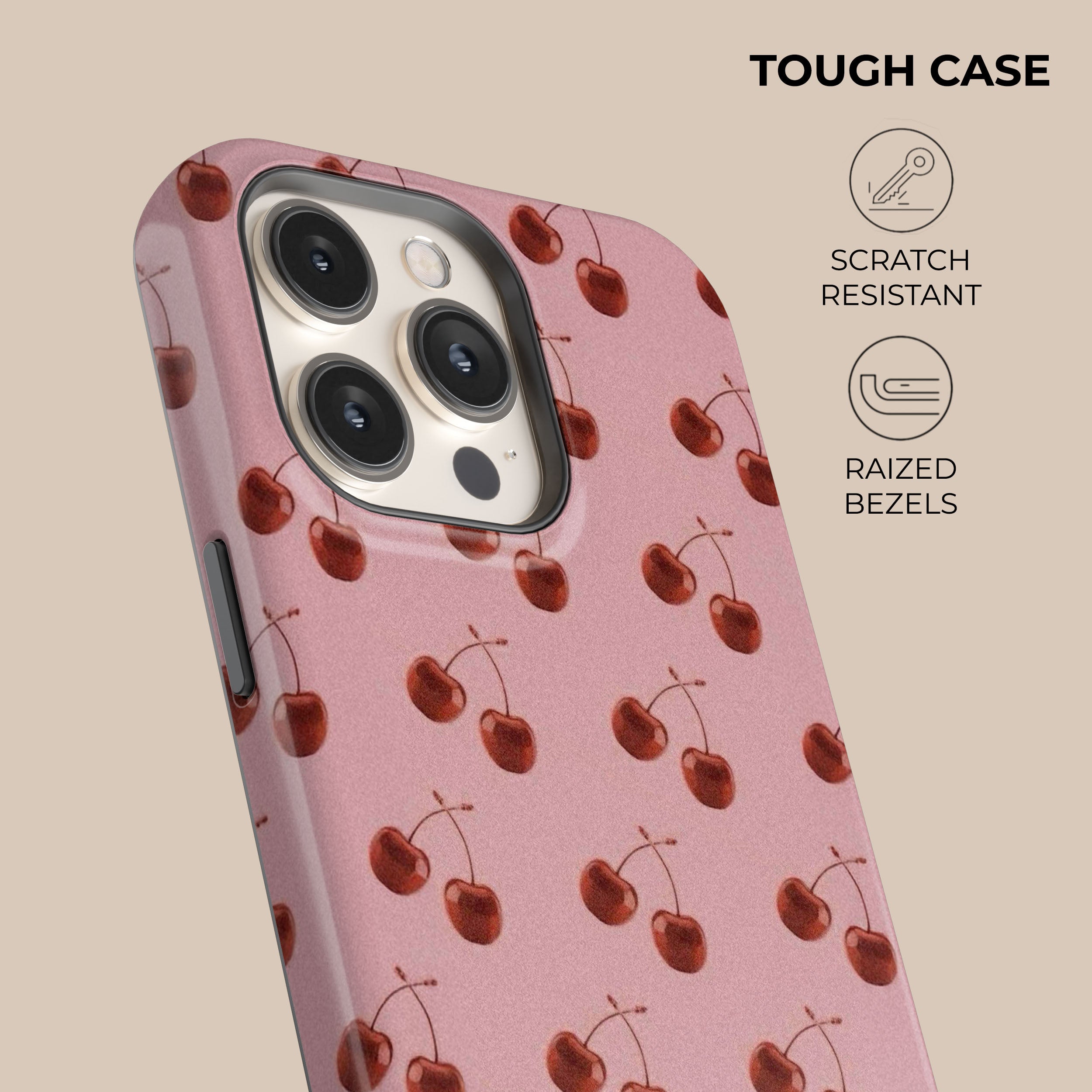 Cherry Bliss Phone Case - Trendy & Protective iPhone Cover for Women & Men - Durable Shockproof Slim Design - Perfect for Everyday Use, Travel & Outdoor Activities