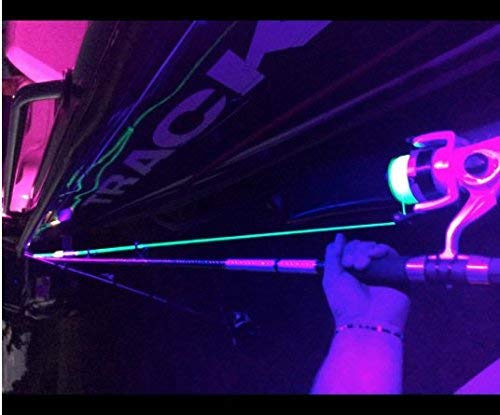 20ft UV Black Light LED Strip - 12V DC Fluorescent Fishing Light for Boats, Kayaks & Pontoon - Bright Night Glow Line for Bass Fishing & Underwater Use