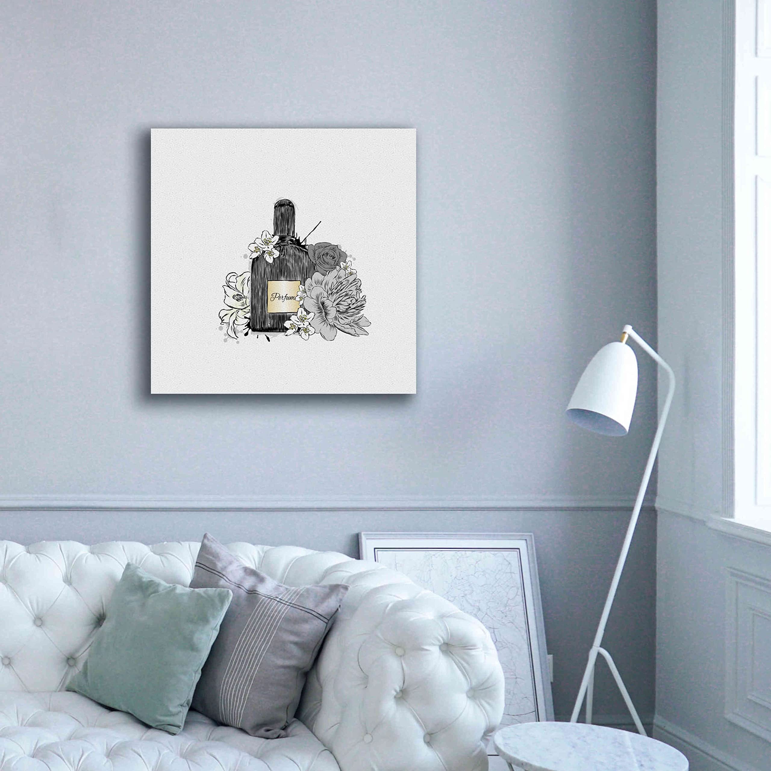 Incado Epic Graffiti 'Perfume IV' Giclee Canvas Wall Art - 37x37 Inches Modern Home Decor for Living Room, Bedroom & Office