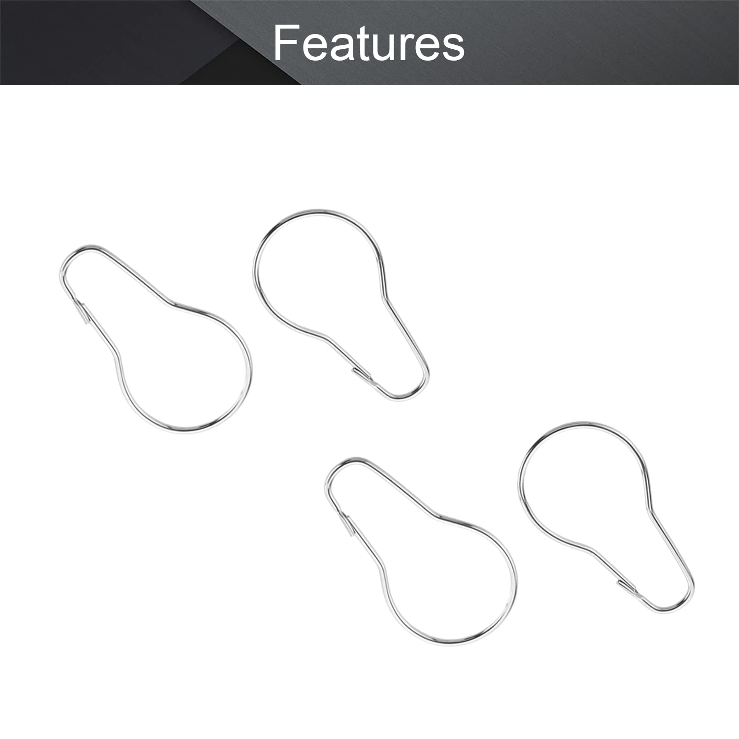 Premium MroMax Metal Shower Curtain Rings Hooks - 25 Pack Heavy Duty Rustproof Bathroom Accessories for Shower Rods, Curtains & Liners - Perfect for Home, Hotel and Spa Decor