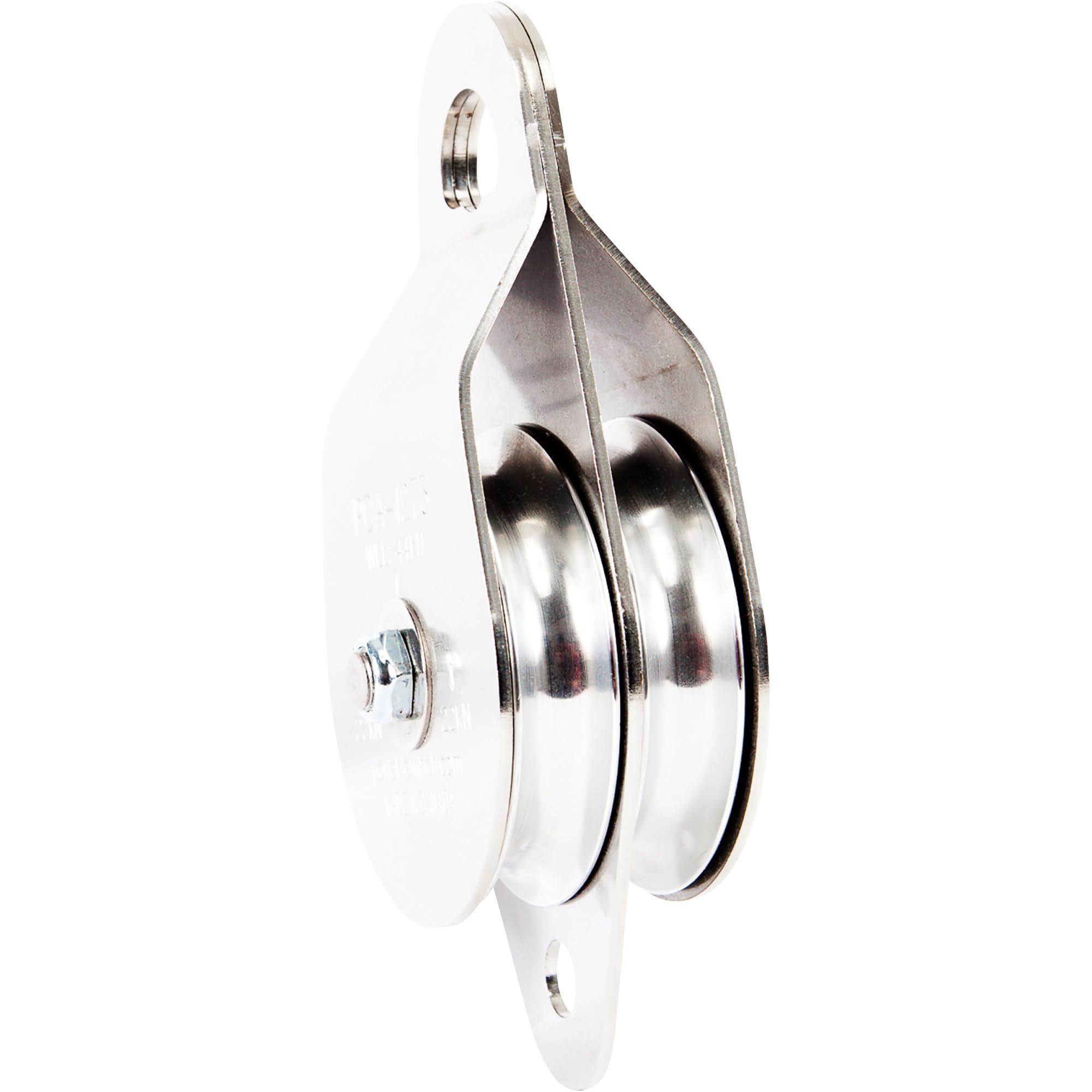 Portable Winch Co. PCA-1273 Stainless Steel Double Swing Side Snatch Block - Heavy Duty Pulley for Off-Road Recovery, Towing & Marine Applications