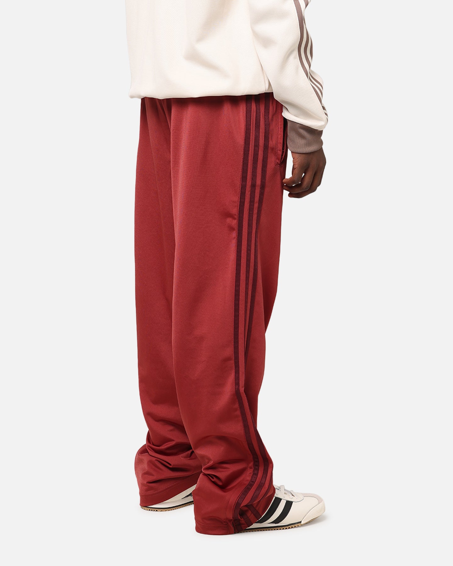 Adidas Firebird Track Pants for Women - Ruby Red Retro Athletic Joggers - Casual Streetwear & Gym Workout Pants