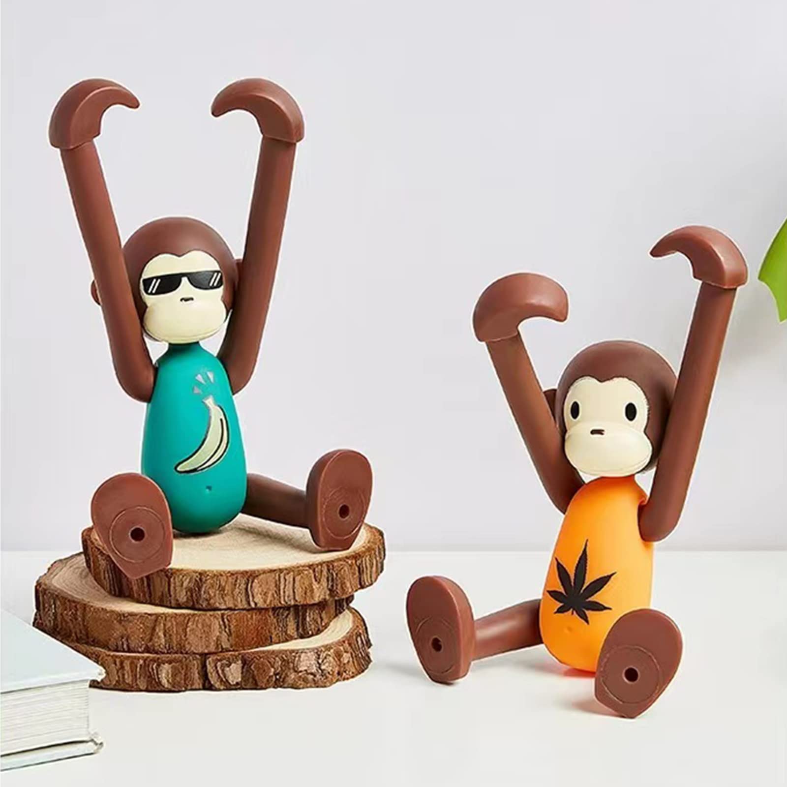 Adjustable Cute Green Desk Phone Holder - Compatible with Smartphones & Tablets, Funny Desk Accessories for Office & Home Decor | Perfect for Work, Study & Video Calls