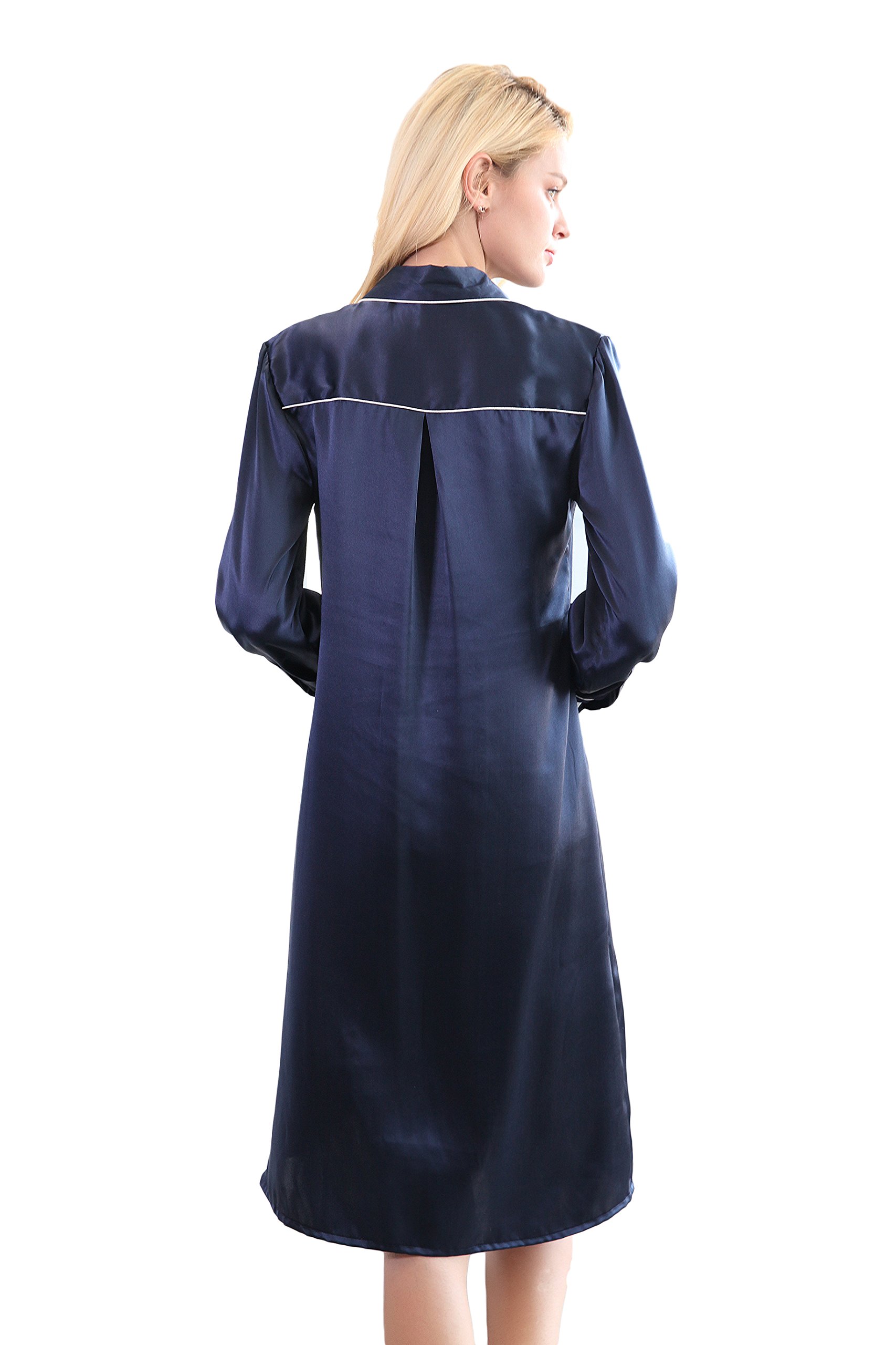 CLC Women's Mulberry Silk Nightdress - Elegant Nightgown & Pajama Set for Sleeping, Lounging & Bridal Lingerie