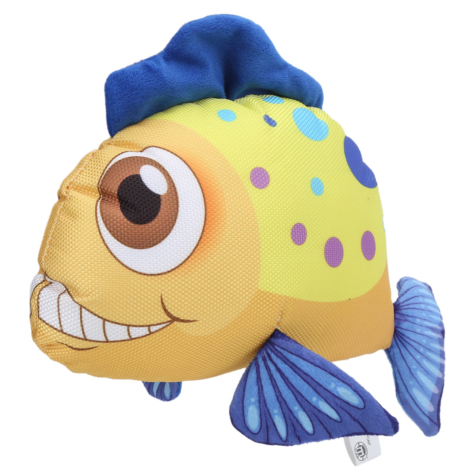 **Durable Plush Squeaky Dog Toy - Simulated Fish Shape Chew Toy for Puppies & Small/Medium Dogs - Interactive Play & Dental Cleaning Pet Toy (9.5x3.7 Inches) - Perfect for Indoor Play, Training & Teething Relief**