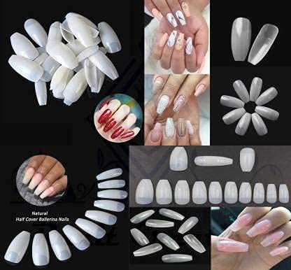 MANMORA 100-Pack Best Artificial False Nails with Glue - White Fake Nails for Women | Perfect for Parties, Weddings & Special Occasions