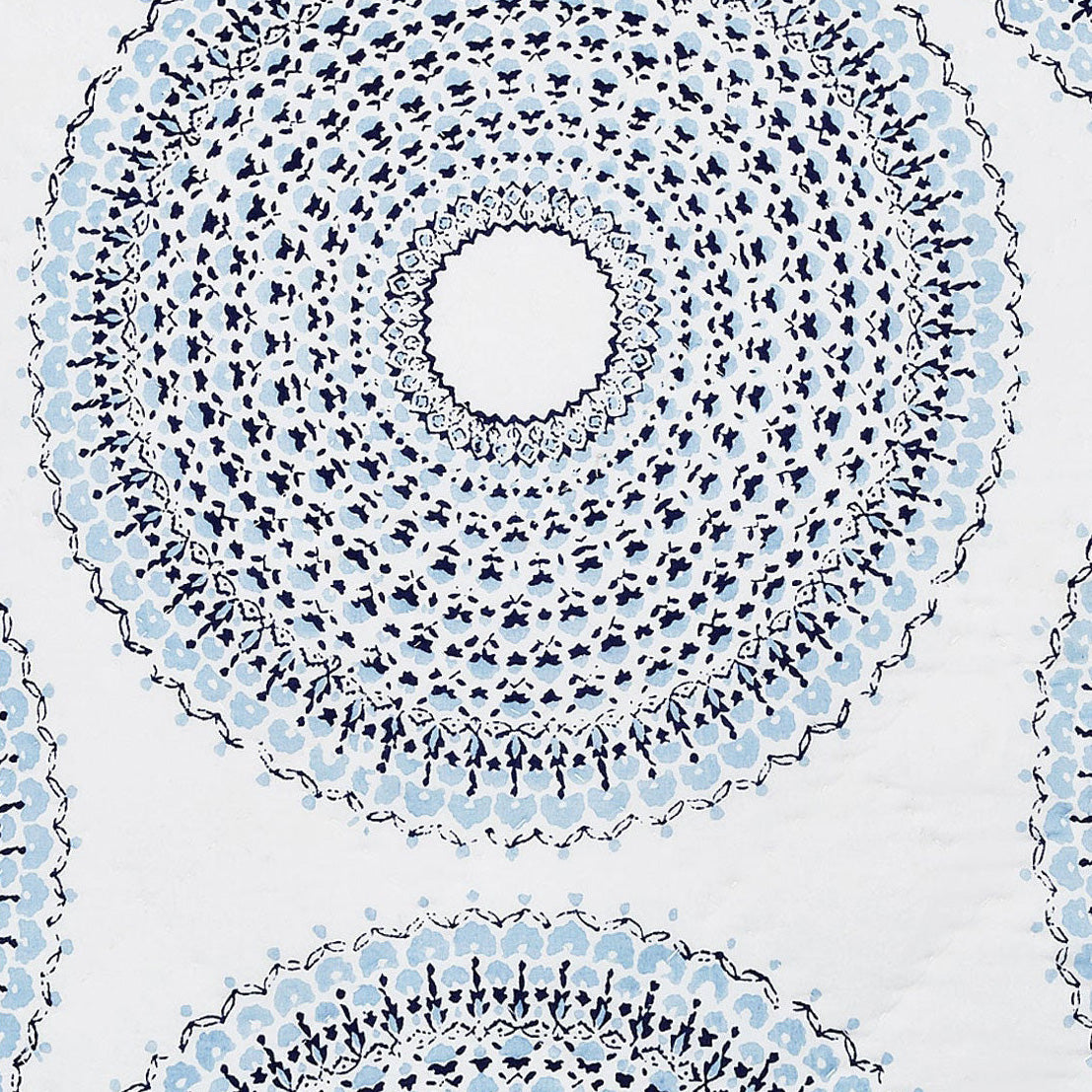 Lapis Blue Quilted Fabric Swatch - Premium Cotton Patchwork Material for DIY Crafts, Quilting, and Home Decor Projects