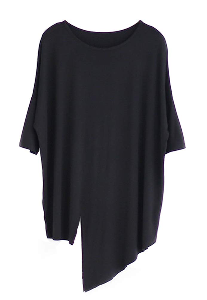 Angcoco Women's Sexy Salsa Dance Top with Slit & Irregular Hem - Latin Ballroom Performance Shirt for Women - Perfect for Salsa, Bachata, Tango & Club Dancing