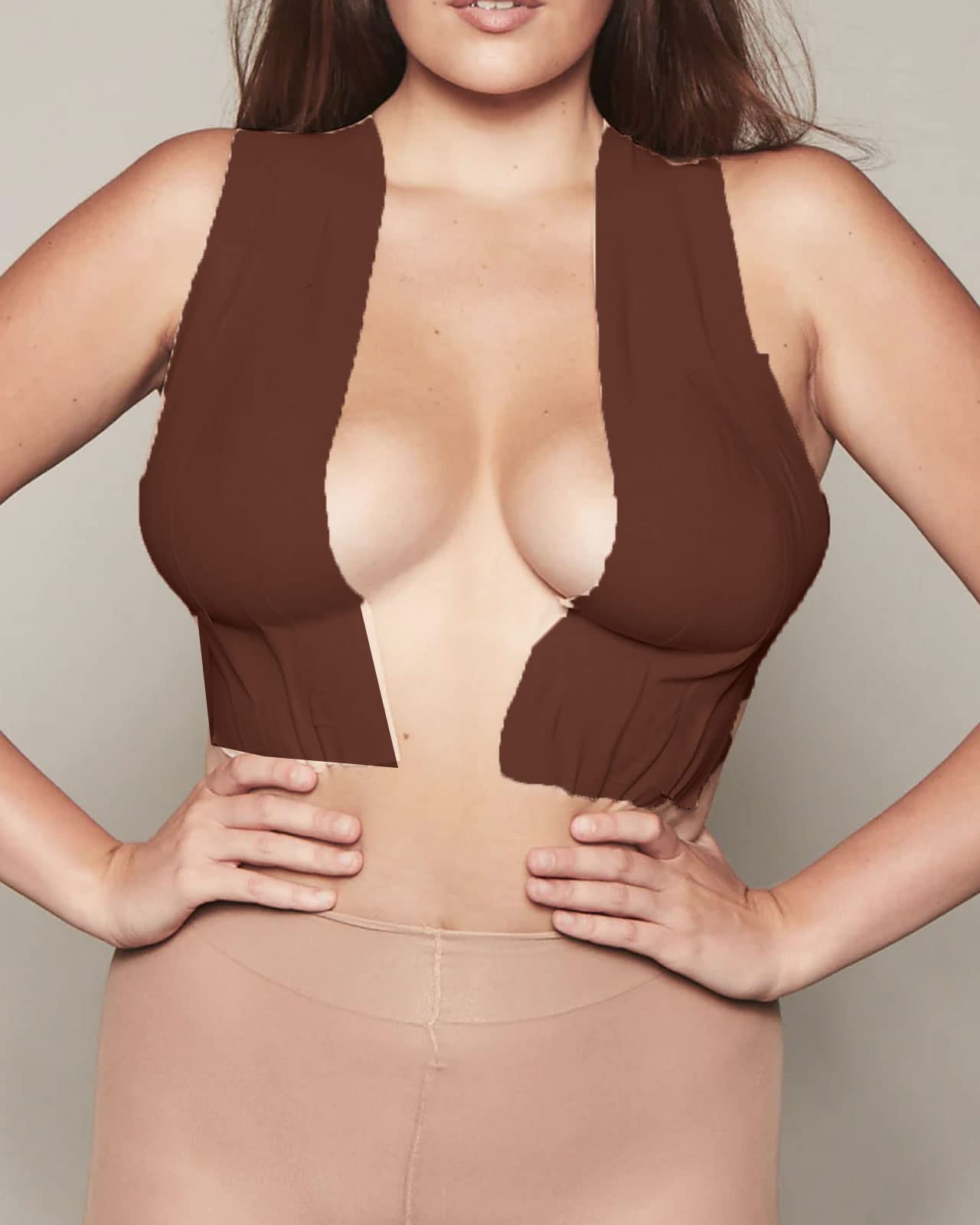 Boob Tape for Breast Lift - Reusable Silicone Bra & Body Tape with 1-Pair Soft Covers | Perfect for Backless Dresses, Strapless Outfits & Swimwear Support