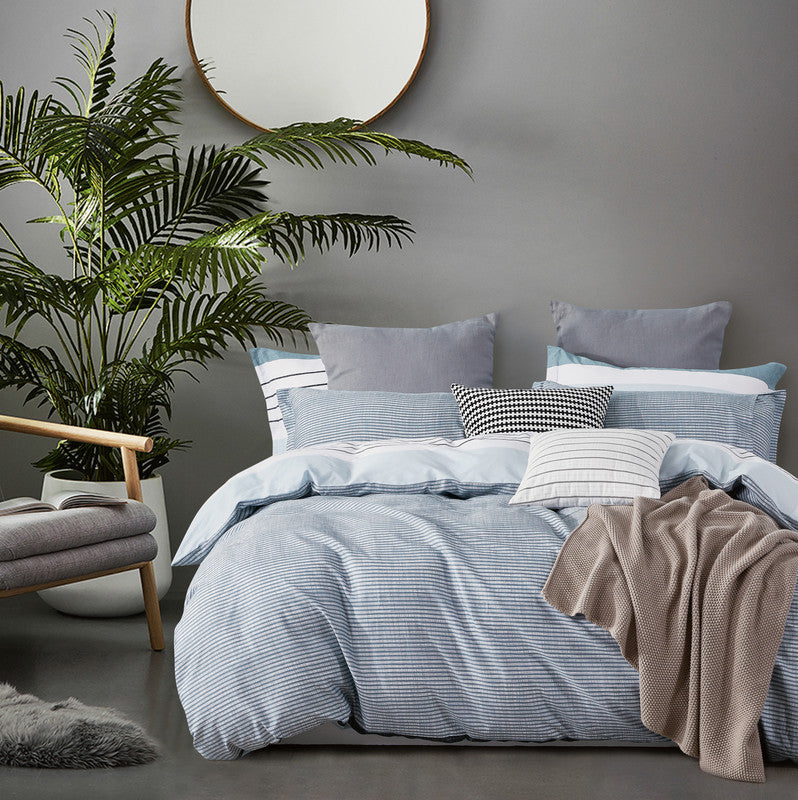 100% Cotton Reversible Duvet Cover Set - Queen Size Bedding with Buttons Closure | Soft Breathable Quilt Cover for All Seasons | Perfect for Master Bedroom, Guest Room & Airbnb