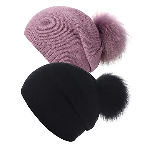 Luxury Cashmere Knit Wool Beanie for Men & Women - Soft Winter Warm Hat for Cold Weather - Perfect for Skiing, Hiking, and Outdoor Activities