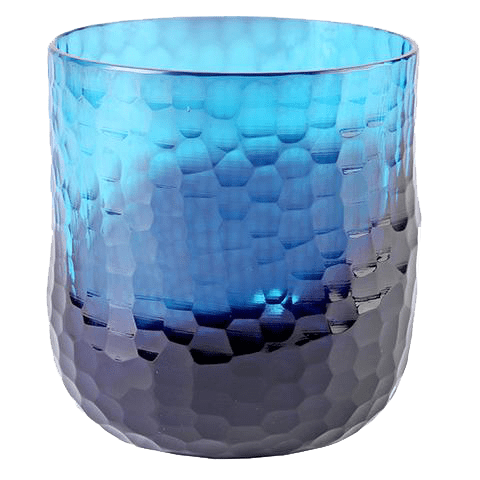Ombre Glass Vase in Turquoise & Plum - Elegant Home Decor for Weddings, Centerpieces & Modern Interior Design