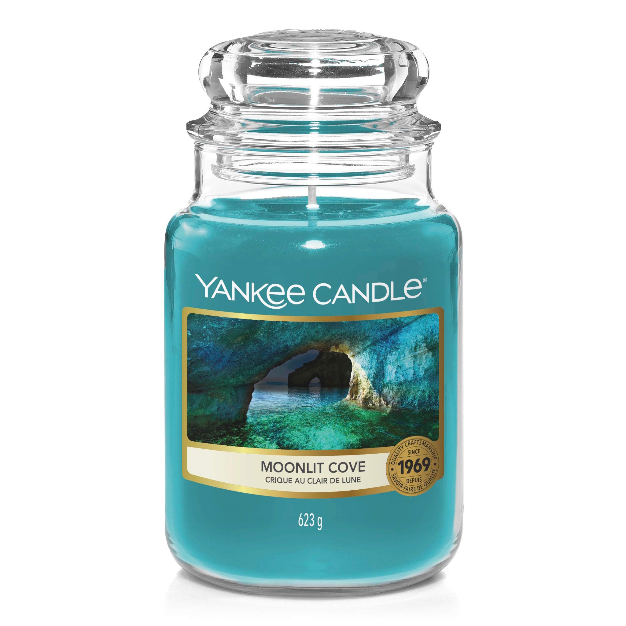 Yankee Candle Moonlit Cove Large Jar Candle - Classic Scented Home Decor for Relaxation, Romantic Ambiance & Gift Giving