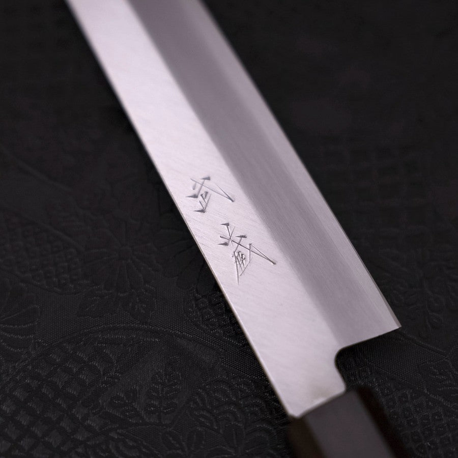 Premium Yanagiba Sushi Knife - AUS 10 High Carbon Steel Blade with Polished Ebony Handle - 240mm Professional Japanese Kitchen Knife for Sushi, Sashimi & Fish Filleting