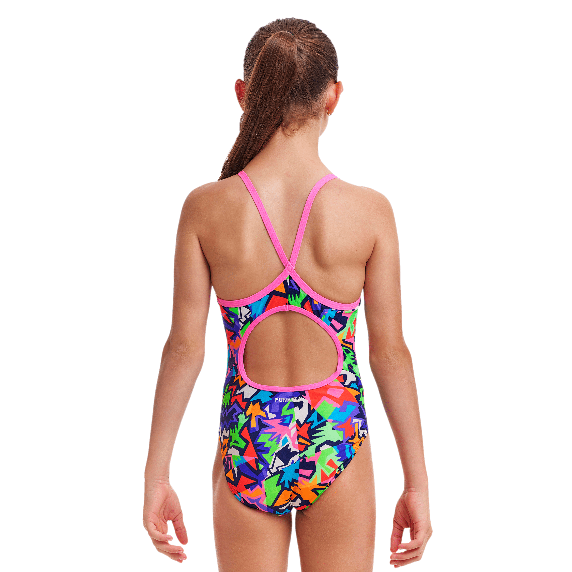 Funkita Sharp Edges Diamond Back Girls Swimsuit - Trendy One-Piece Bathing Suit for Teens | Perfect for Pool Parties, Beach Vacations & Summer Swim Lessons