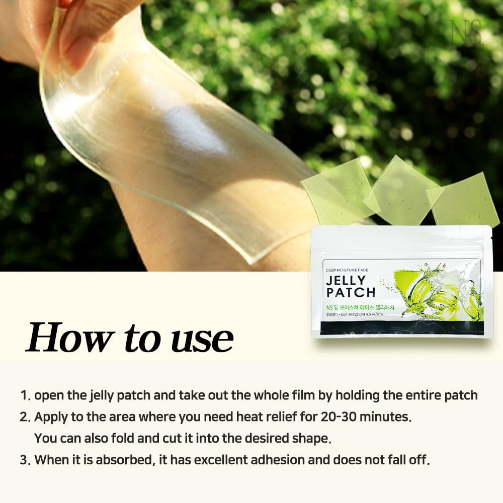 Korean Deep Moisture Face Jelly Patch - Cooling Pore Care for Sunburn Relief