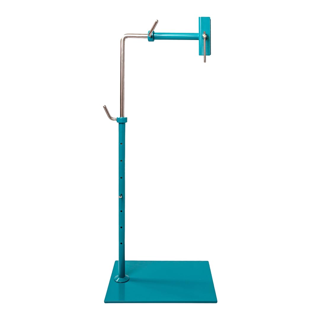 Lowery Beryl Teal Cross Stitch Floor Stand with 14ct Hand-Dyed Aida Fabric - Premium Needlework Stand for Embroidery & Cross Stitch Projects | Perfect for Home Crafting, Gift Making & Relaxation