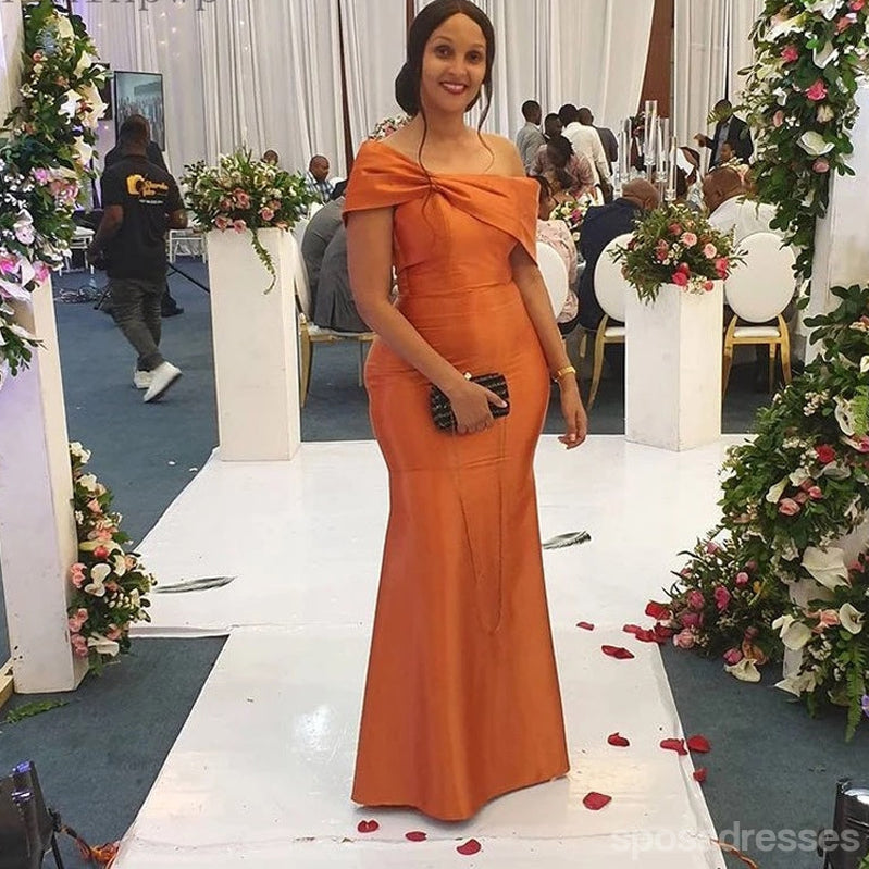 Newest Orange Mermaid Bridesmaid Dresses - Elegant Long Formal Gowns for Weddings & Special Occasions | Style WG1631