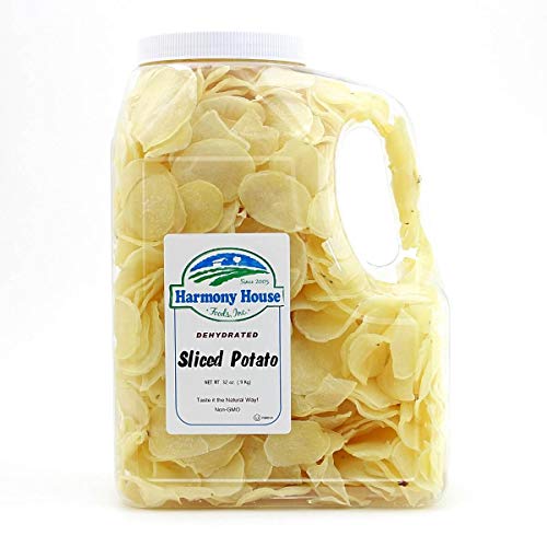 Harmony House Foods Dried Sliced Potatoes 24 oz (1.5 lb) - Gallon Size Jug for Long Term Food Storage, Camping & Emergency Preparedness