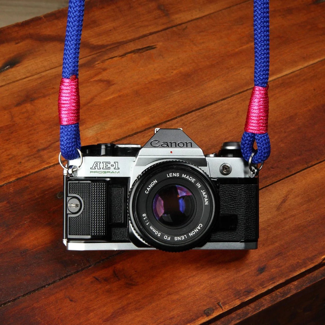 Photogenic Supply Co. Adjustable Rope Camera Strap - Durable & Comfortable Neck Strap for DSLR/Mirrorless Cameras (Cobalt Blue) - Perfect for Travel, Photography & Outdoor Adventures