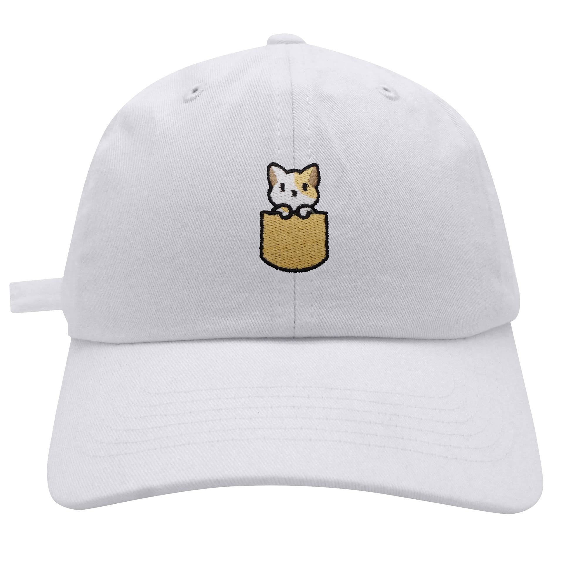 JPAK Embroidered Cat Dad Baseball Cap - Adjustable Pocket Hat for Men & Women - Perfect for Outdoor Activities, Casual Wear & Gifts