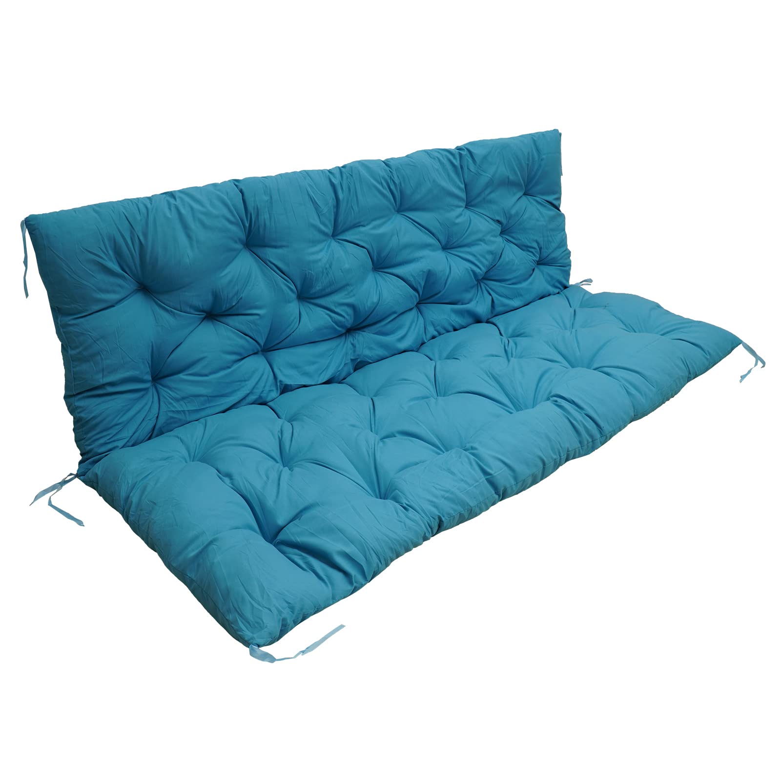 Outdoor Swing Cushions Replacement for 2-3 Seat Bench with Back Cushion - Anti-Slip, Comfortable Patio Furniture Cushions, Light Blue (39.3x39.3x3.9 inches) - Perfect for Garden, Porch, and Backyard Relaxation