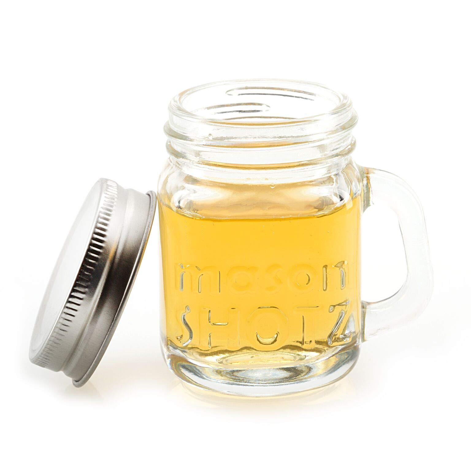 Mini Mason Jar Shot Glasses with Handles (Set of 8) – Leak-Proof Lids – Perfect for Cocktails, Party Favors, DIY Candles & Crafts – Ideal for Weddings, Baby Showers & Home Decor