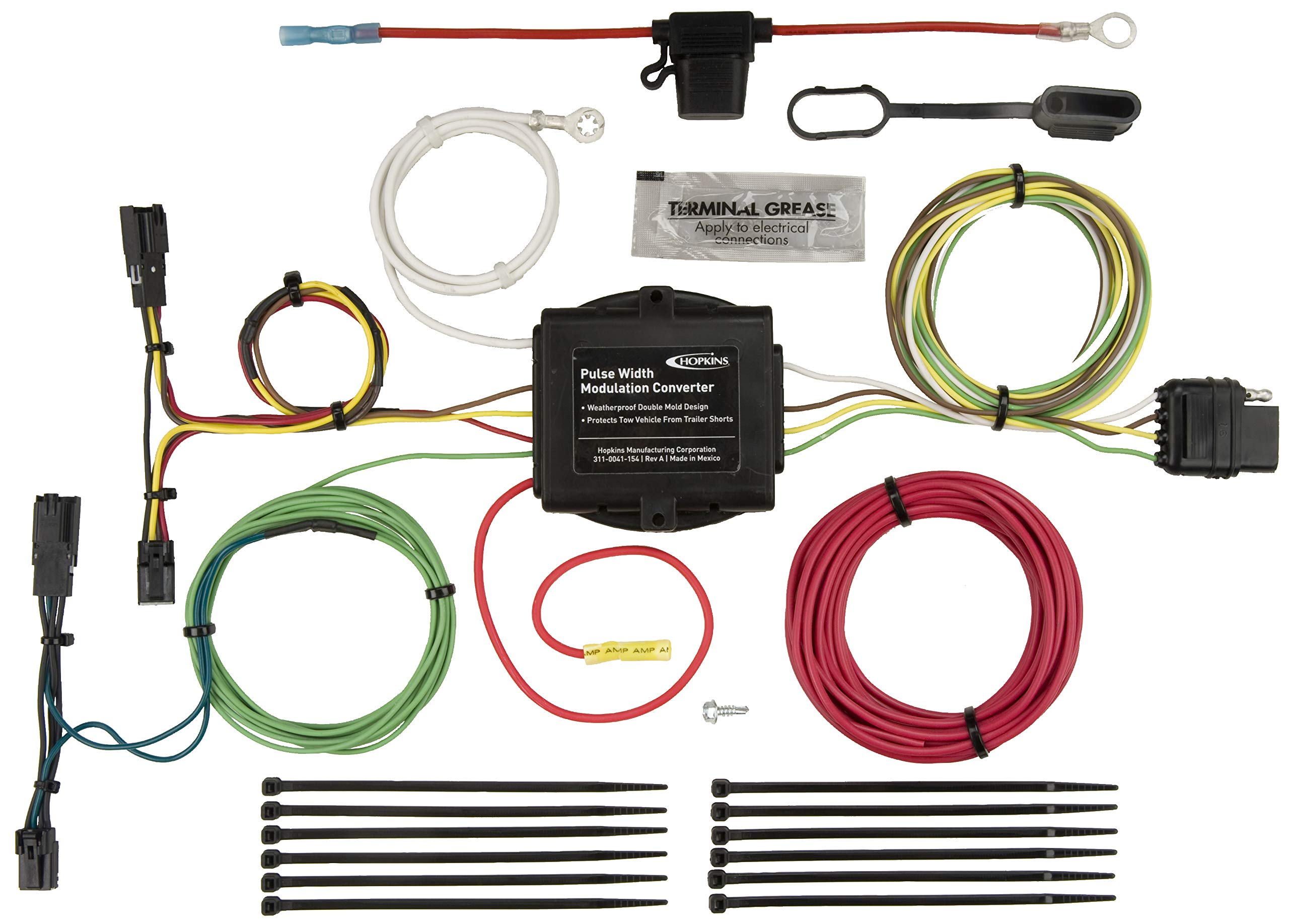 Hopkins 11141625 Vehicle Wiring Kit - Heavy Duty 7-Way Trailer Connector for Trucks, SUVs & RVs - Perfect for Towing Trailers, Boats & Campers