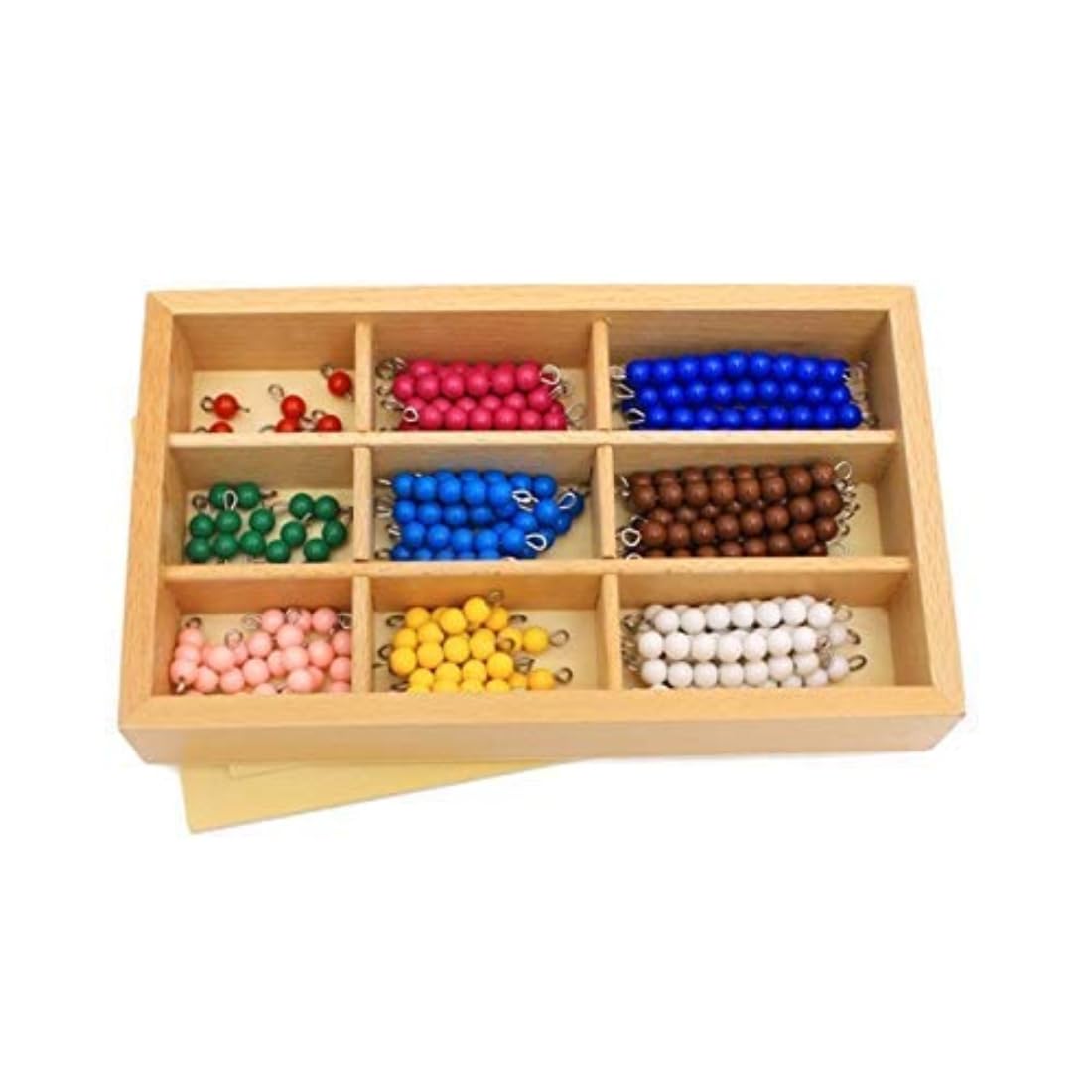 Montessori Wooden Math Learning Toys for Kids - Colorful Counting Beads & Checker Board - Early Childhood Education, Preschool Math Training - Perfect for Homeschooling & Classroom Activities
