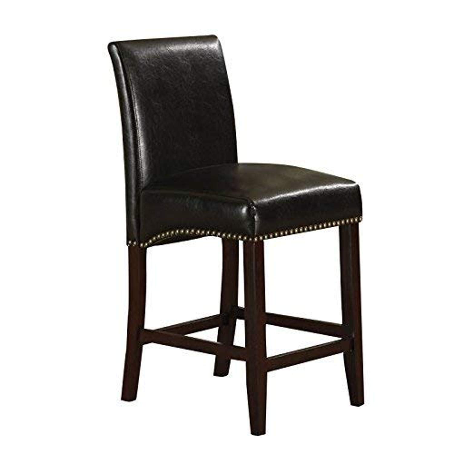 Acme Furniture Jakki 30-Inch Black Bar Stools Set of 2 - Counter Height Stools for Kitchen Island, Breakfast Bar & Home Pub Decor