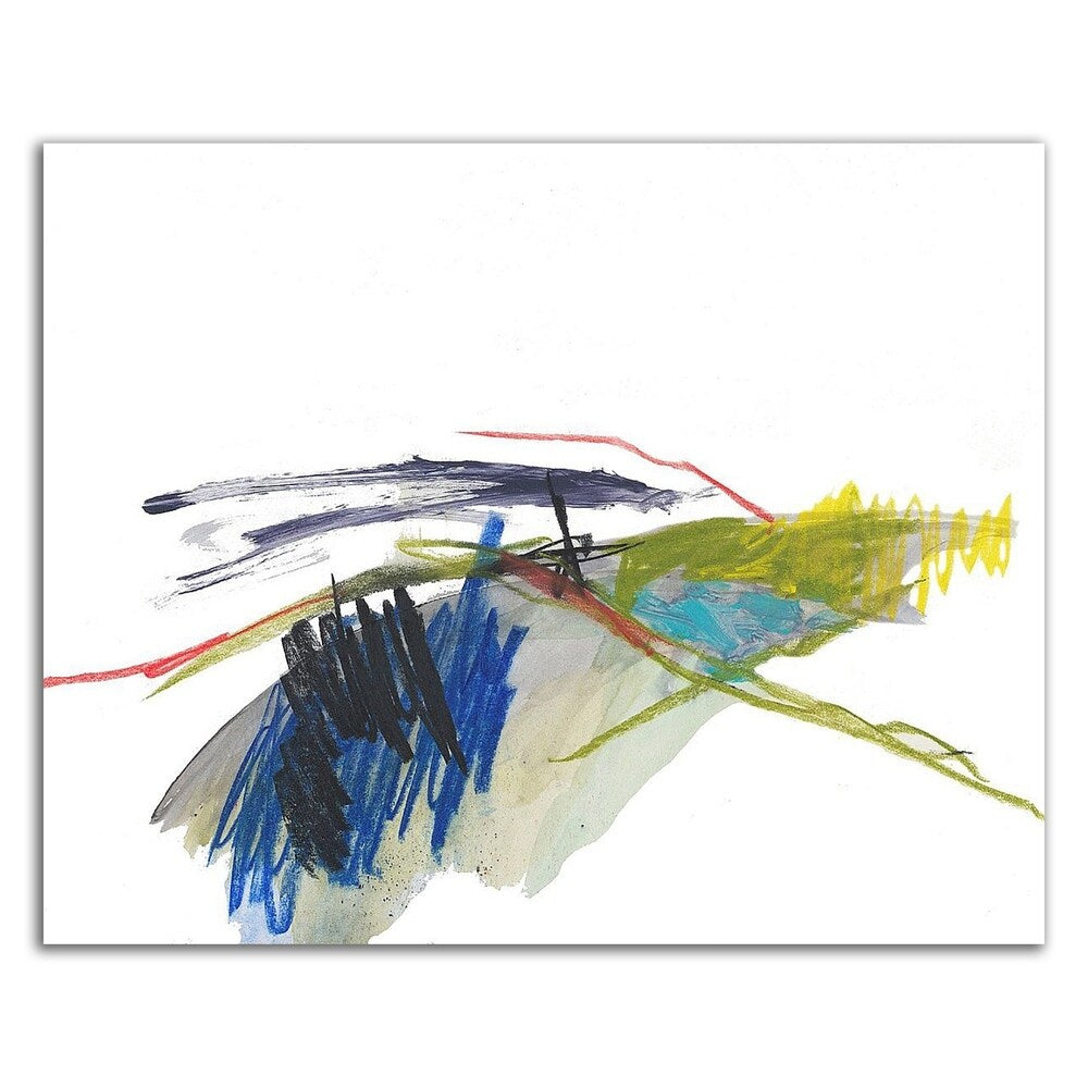 Abstract Landscape No. 8 by Jan Weiss - Premium Canvas Wall Art Print - Ready to Hang - Modern Home & Office Decor - Living Room, Bedroom, Dining Room Wall Art
