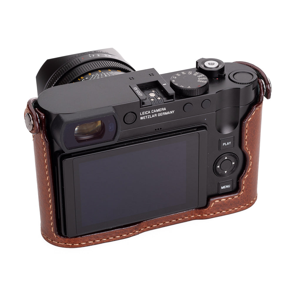 Arte di Mano Leica Q3 Half Case (Type 2 TR, Snap Secured, Tripod Mount) - Premium Leather Camera Protection for Leica Q3 - Perfect for Travel, Street Photography & Professional Shoots