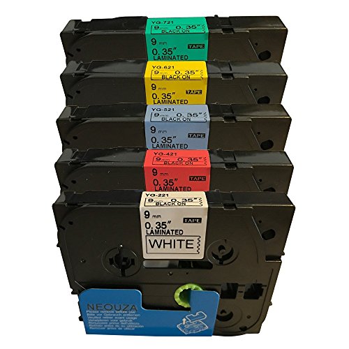 Set of Black Print on 5 Colors