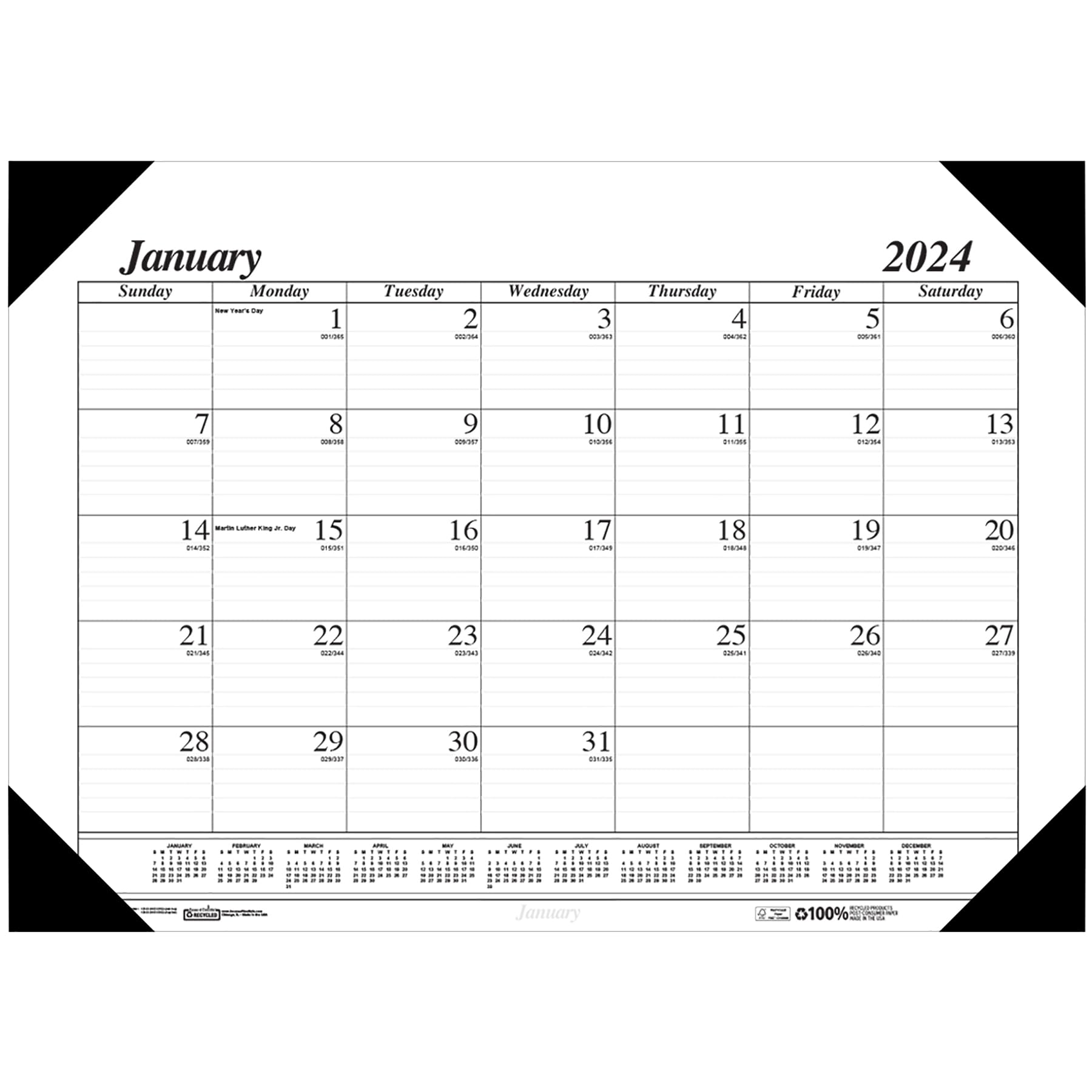 House of Doolittle 2017 Monthly Desk Pad Calendar - 22