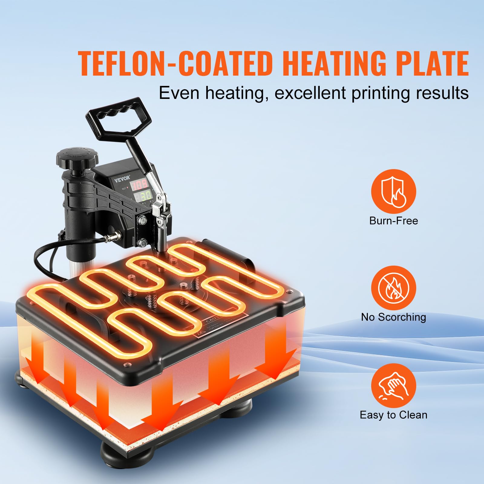 VEVOR 8-in-1 Heat Press Machine 12x15 Inch Digital T-Shirt Press with 360° Swing Away - Professional Sublimation Heat Transfer Machine for T-Shirts, Mugs, Hats & DIY Crafts (Perfect for Home Business & Custom Apparel Projects)