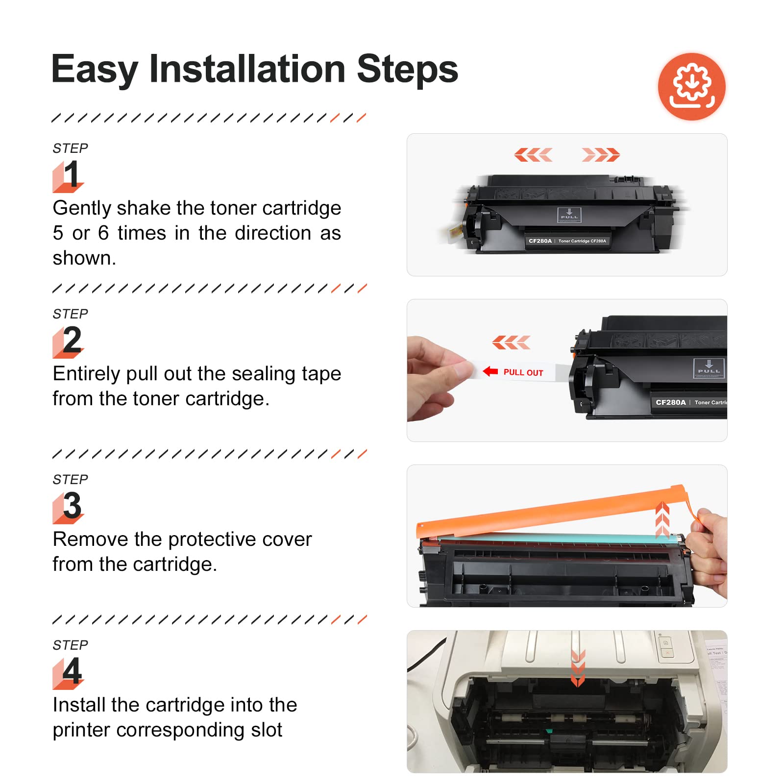 V4INK 2-Pack HP 80A CF280A Compatible Black Toner Cartridge Replacement for HP Laserjet Pro 400 M401N M401DN M401DNE M401DW & LJ Pro 400 MFP M425DN M425DW Printers - High Yield Printing for Office & Home Use