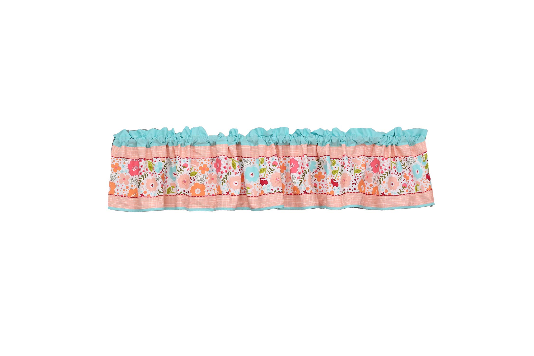 100% Cotton 6-Piece Pink Floral Baby Crib Bedding Set - Includes Quilt, Fitted Sheet, Skirt, Blanket, Diaper Storage Bag & Window Valance - Soft Flower Pattern Nursery Bedding for Girls - Perfect for Nursery Decor, Baby Showers & Newborn Gifts