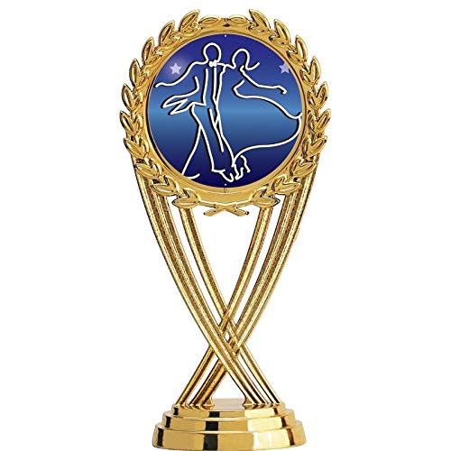 5.5 Inch Gold Latin Ballroom Dance Trophies - Custom Olympia Award for Competitions, Performances, and Ceremonies