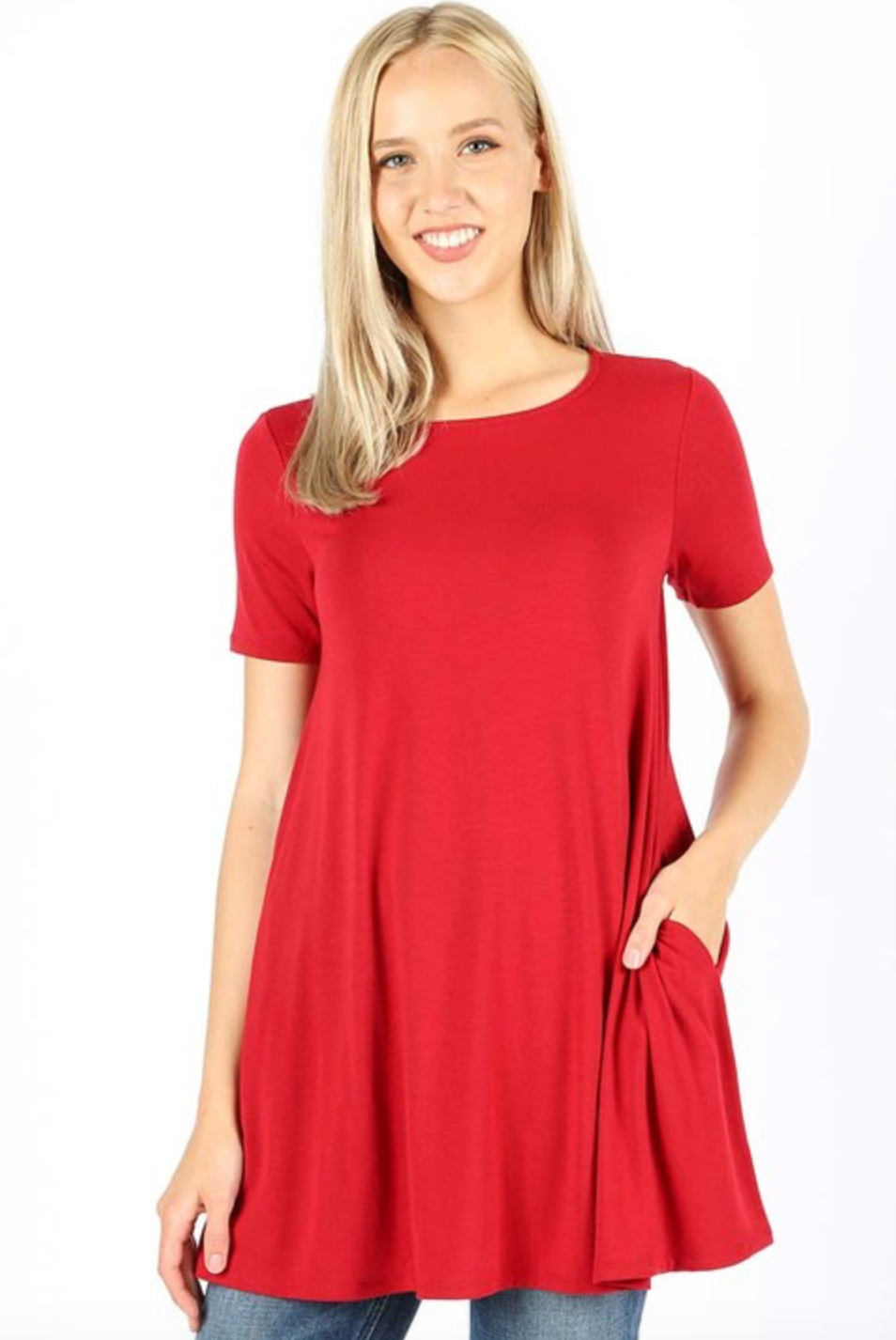 Women's Casual Short Sleeve T-Shirt with Pockets - Comfortable & Stylish Summer Top for Everyday Wear, Outings, and Travel