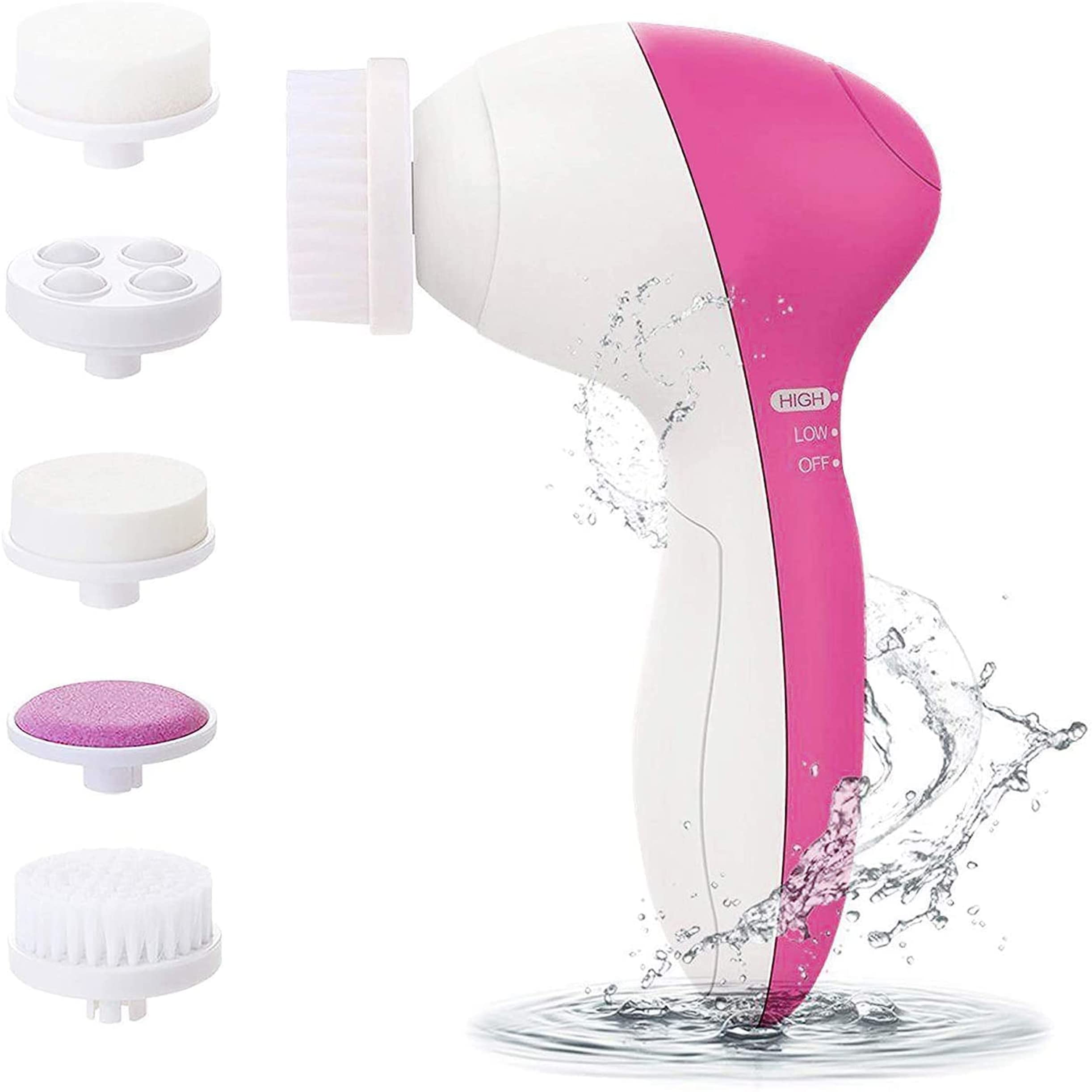 Arura 5-in-1 Facial Massager & Skin Care Tool | Deep Cleansing, Anti-Aging, Stress Relief & Relaxation | Rechargeable Beauty Device for Glowing Skin - Perfect for Home Spa, Travel & Self-Care Routine