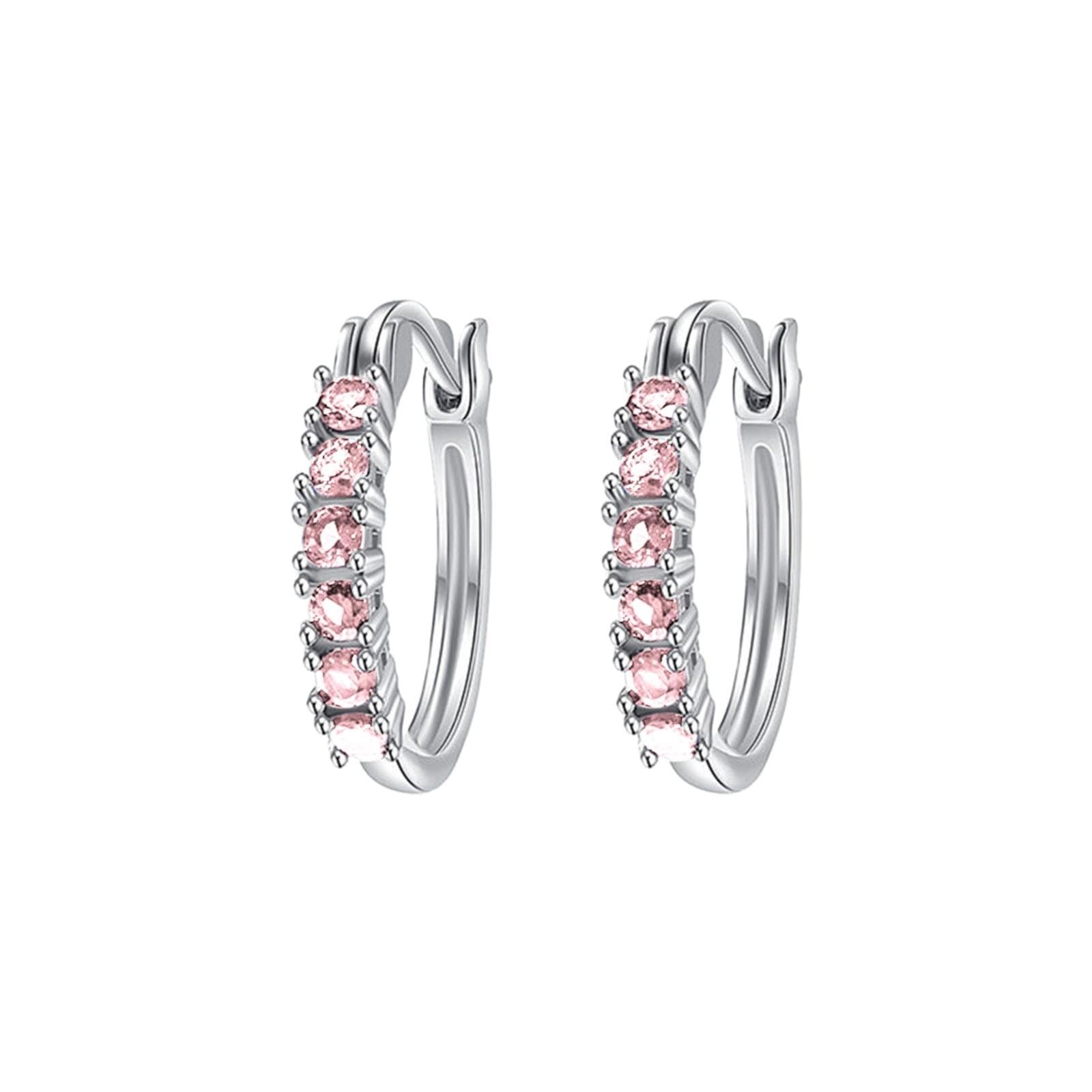 Sterling Silver Hoop Earrings for Women - Colorful Dangle Earrings, Birthday & Wedding Jewelry Gifts for Her, Mother, Wife, Girlfriend - Perfect for Parties, Date Nights & Special Occasions