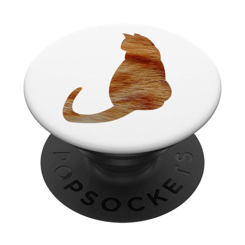 Adorable Ginger Orange Cat PopSockets PopGrip: Swappable Phone & Tablet Stand for Home, Office, and Travel