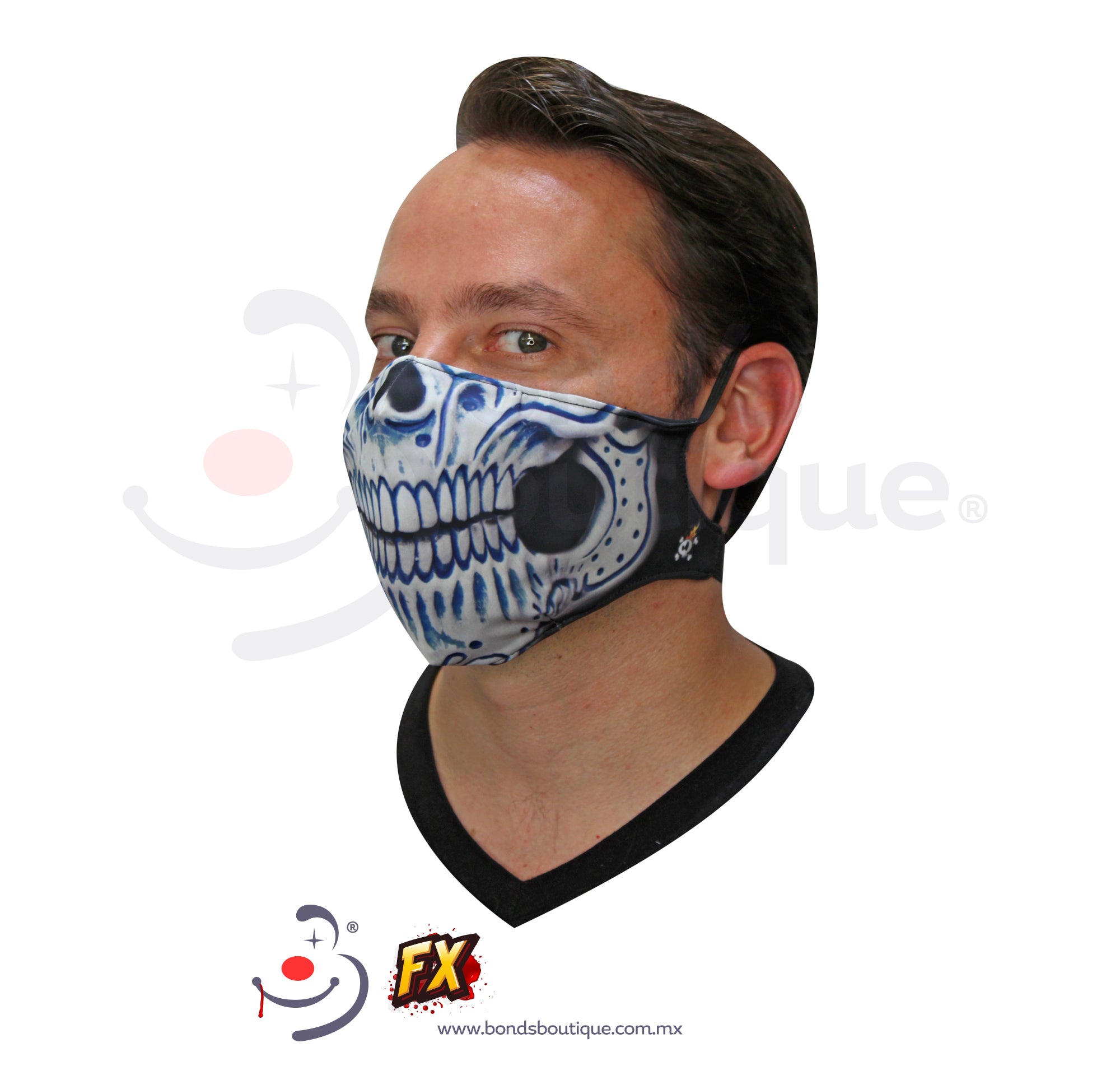 Halloween Face Masks - 3 Pack Disposable Halloween Face Coverings for Adults & Kids - Spooky & Fun Halloween Party Masks for Trick or Treat, Costume Parties & Halloween Events