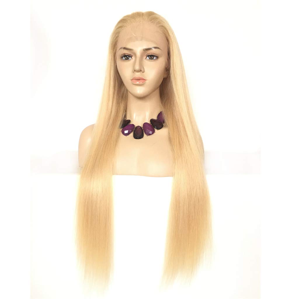 250% Density #613 Blonde Lace Front Wig - Pre Plucked Straight Human Hair Wig 26 Inch for Women | Natural Look for Daily Wear, Cosplay & Special Occasions