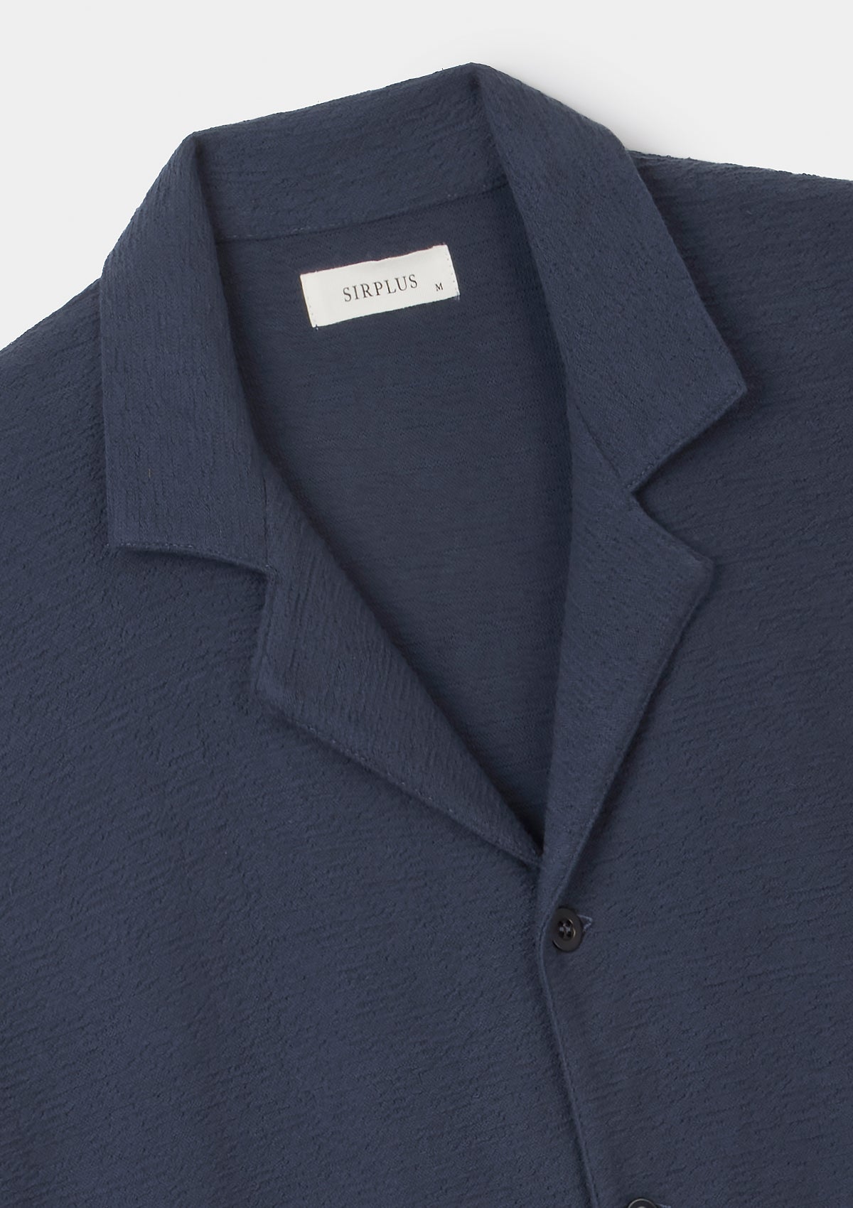 Navy Blue Cuban Collar Shirt for Men - Breathable Cotton Short Sleeve Casual Button Up Shirt - Perfect for Summer, Beach, Vacation & Tropical Outfits