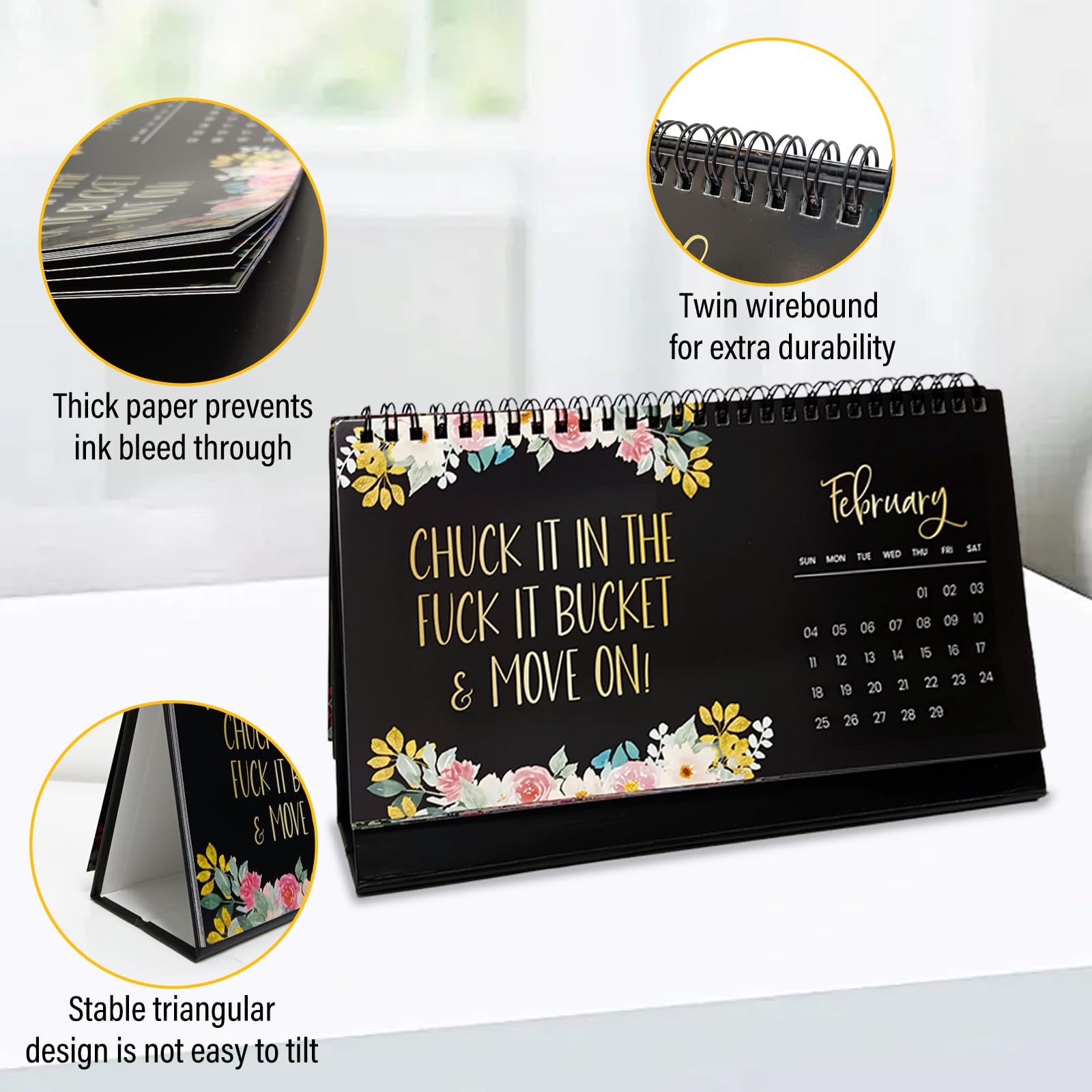 2025 Fu*k It Wall Calendar - 2 Pack Motivational Swear Word Calendar for Women | Monthly Planner & Gag Gift | Home & Office Decor | Stress Relief & Funny Gift Idea