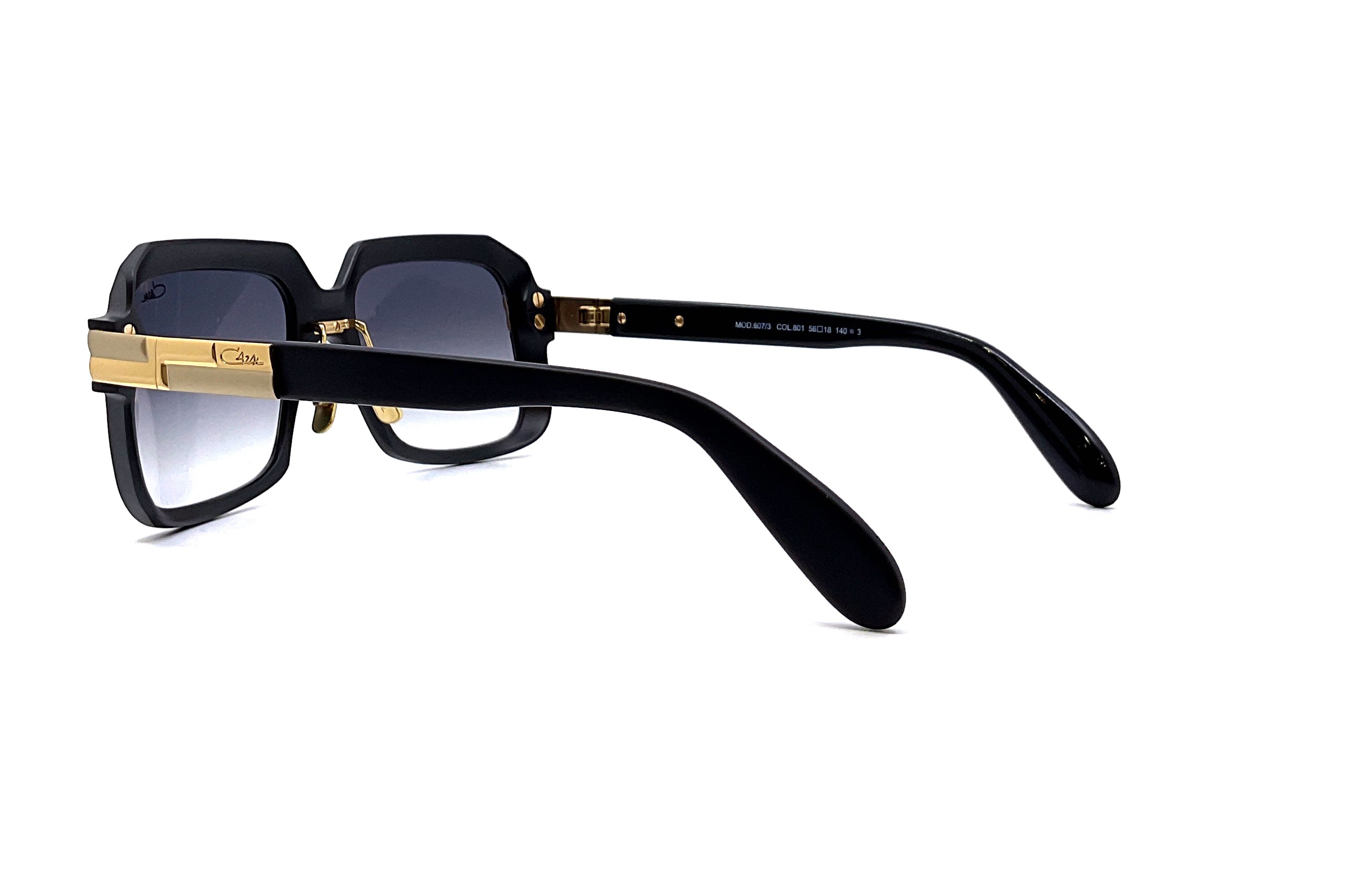Cazal 607/3 ALU Sunglasses - Black/Gold Frame with UV Protection - Perfect for Outdoor Sports, Driving & Fashion Accessories