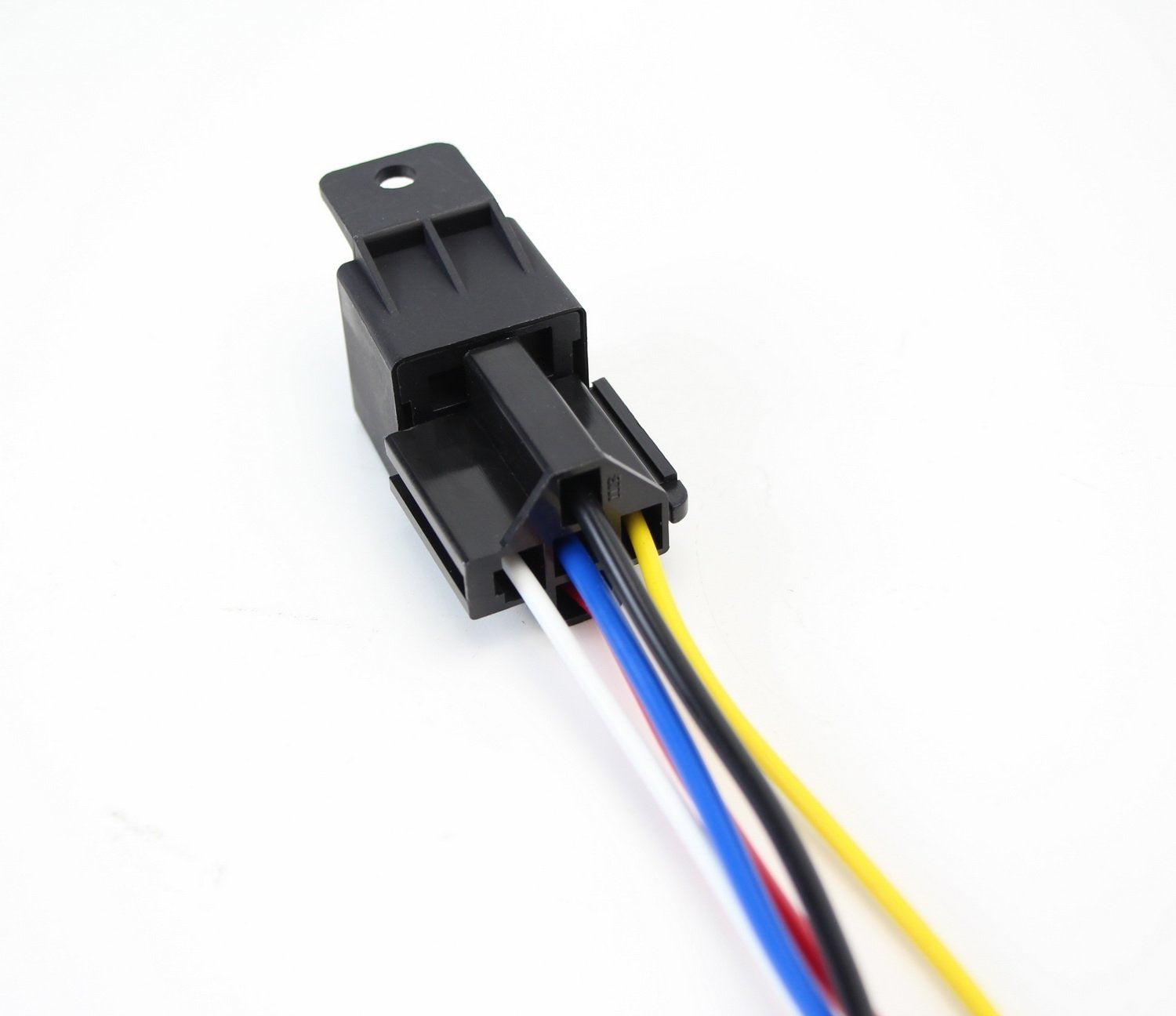5 Pin 12V 40A SPDT Automotive Relay Socket with Wires - Compatible with Car Fog Lights & Daytime Running Lamps (DRL) - Perfect for Off-Road, Night Driving & Vehicle Lighting Upgrades