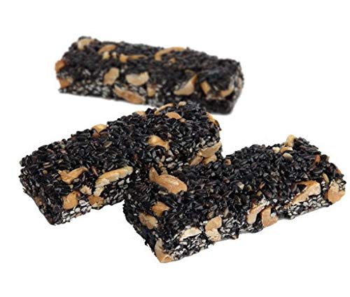 Kwong Meng Authentic Thai Black Sesame Dessert Bar 113g (3.99oz) - Traditional Asian Sweet Snack for Gifts, Tea Time & Dessert Lovers